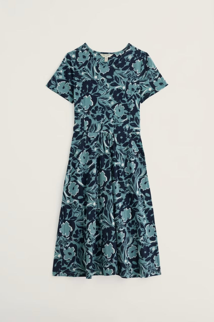 Seasalt WM24118R April Summer Shadows Sardine Short Sleeve Dress