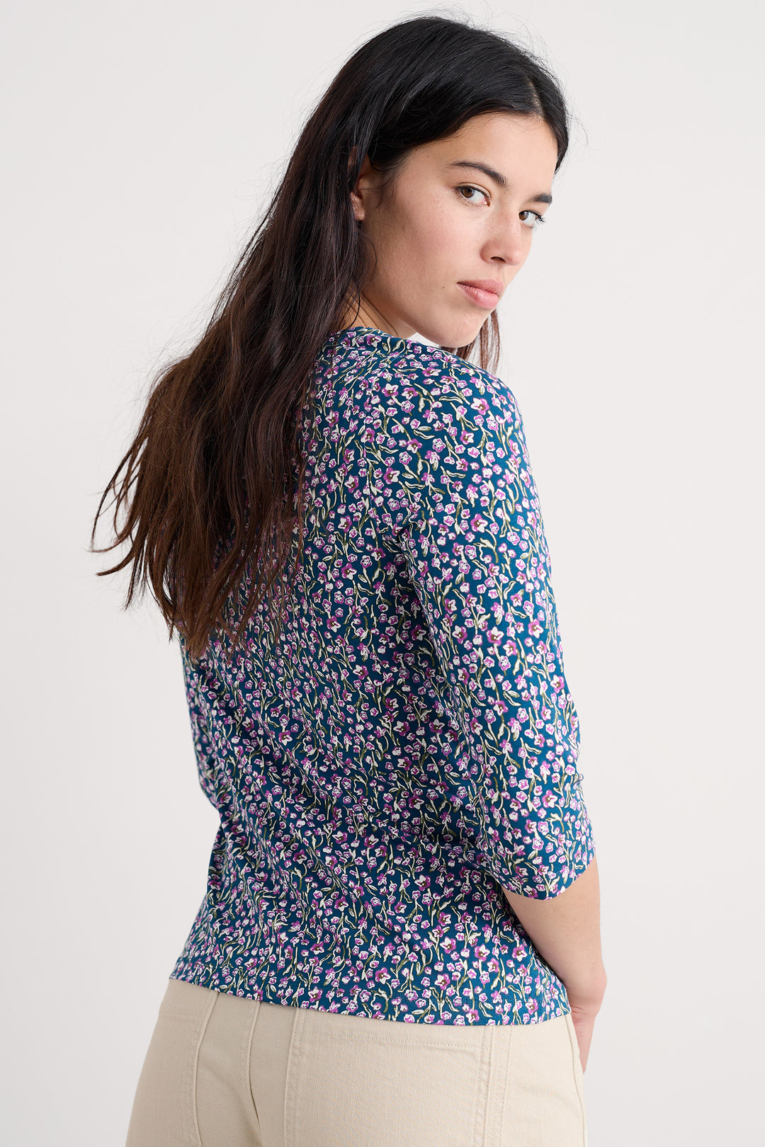 Seasalt WM27632 374 Blue Flax Flower Bright Orchid 3/4 Easel Top