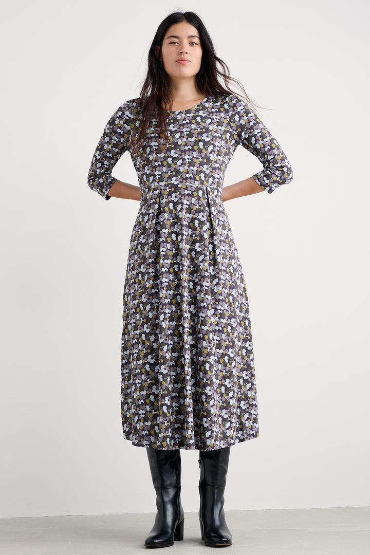 Seasalt WM27970 Veronica Dark Violet Collaged Anemone Dress