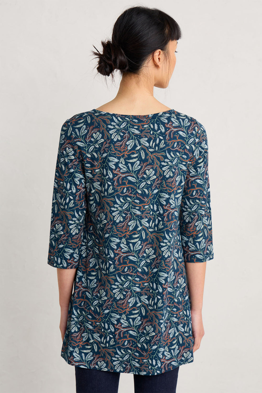 Seasalt WM29356-31250 Navy Flowering Reeds Raincloud Arusha Tunic - Shirley Allum Boutique