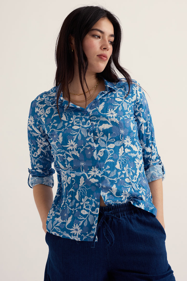 Seasalt WM29562-38044 Larissa Winding Meadow Sailboats Shirt