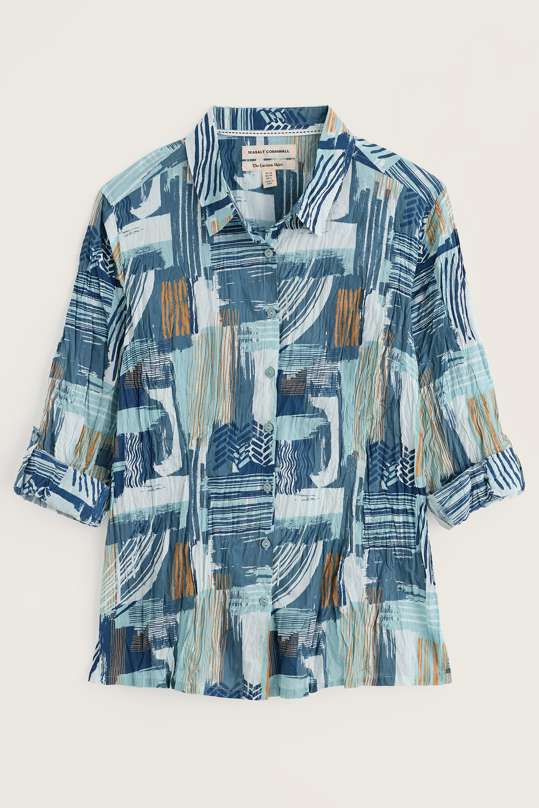 Seasalt WM29562-38211 Larissa Aerial Marks Blue Reflection Shirt