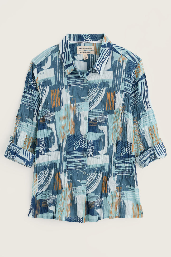 Seasalt WM29562-38211 Larissa Aerial Marks Blue Reflection Shirt