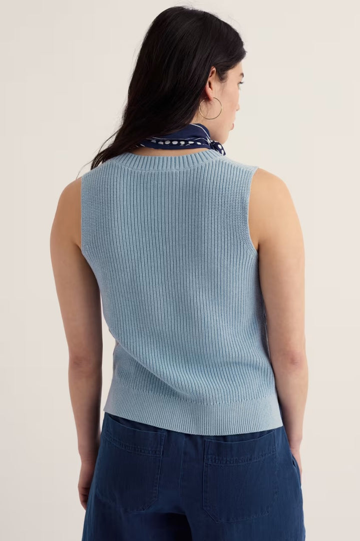 Seasalt WM31717-38039 Lookout Point Blue Fog Vest Jumper