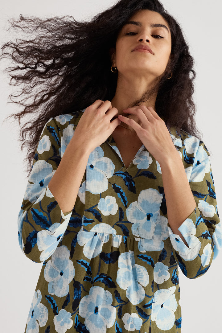 Seasalt WM32246-37225 Fal Water Spring Pansy Seagrass Tunic Top