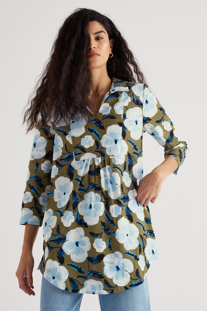 Seasalt WM32246-37225 Fal Water Spring Pansy Seagrass Tunic Top