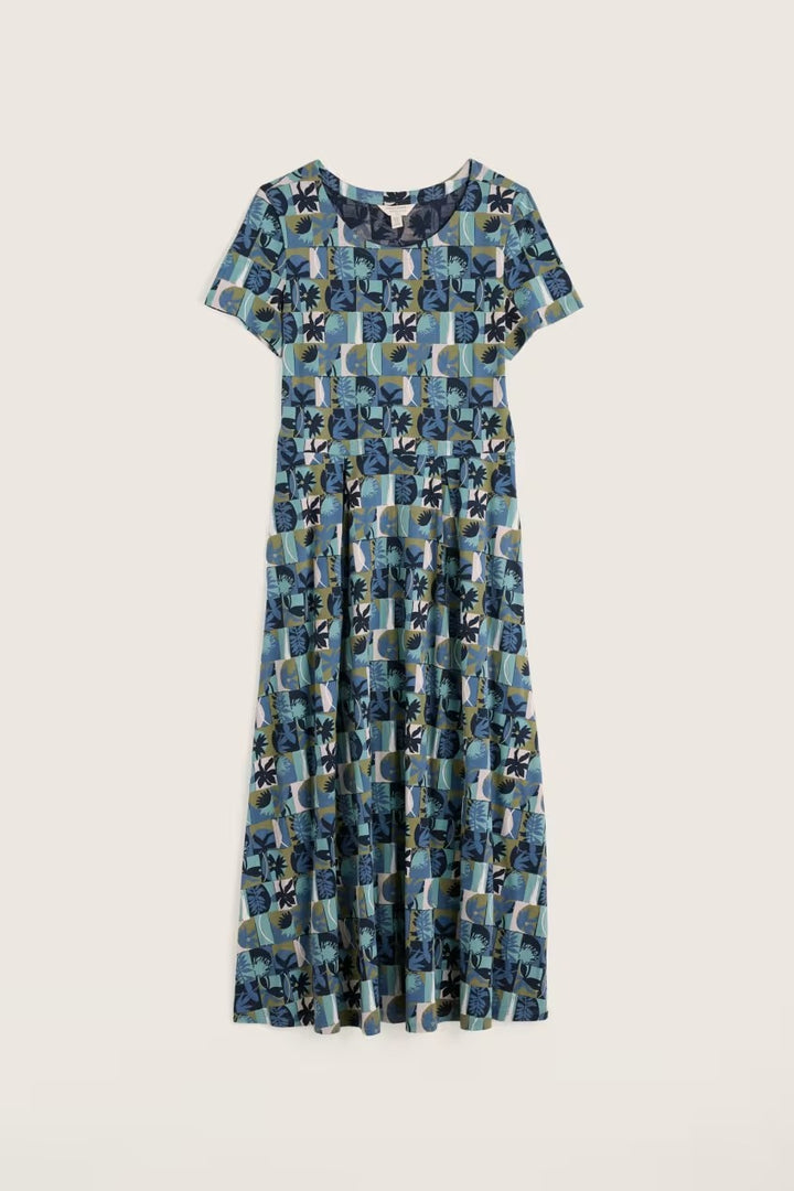 Seasalt WM32710R Veronica Floral Splice Sardine Short Sleeve Dress