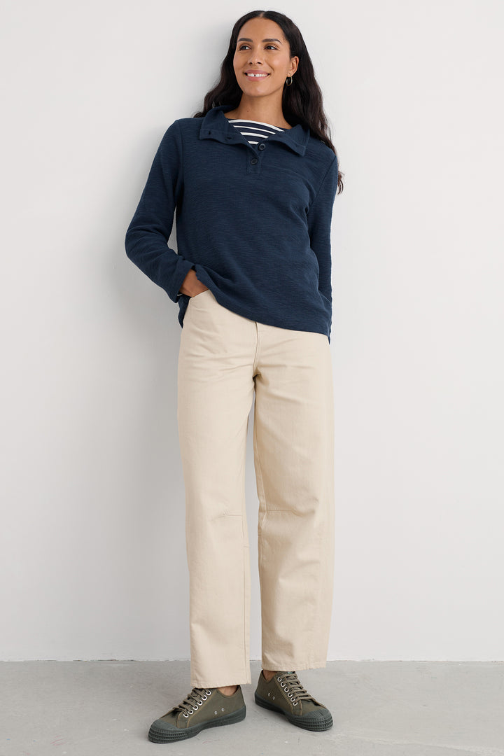 Seasalt WM33814-23059 Last Boat Maritime Navy Sweatshirt