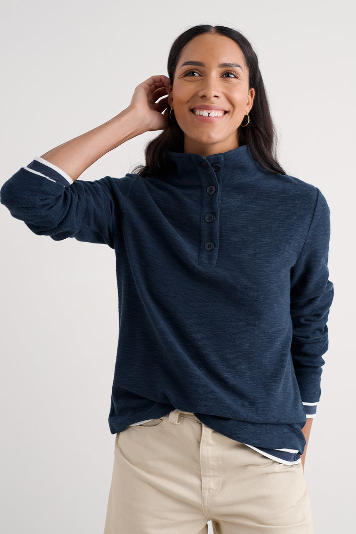 Seasalt WM33814-23059 Last Boat Maritime Navy Sweatshirt