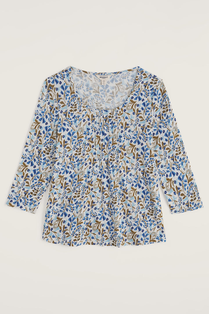Seasalt WM355506-37220 Penhollow Woodland Floral Chalk Top