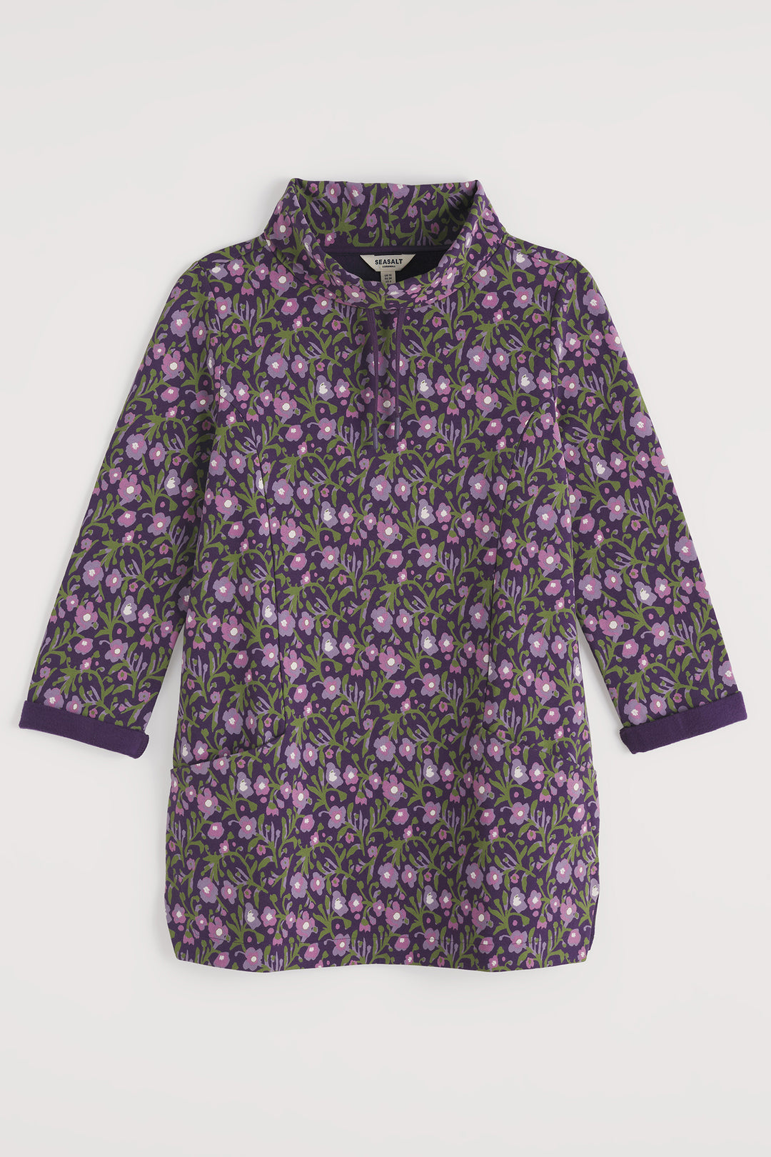 Seasalt WM37174 Blotted Anemone Dark Violet Formative Tunic