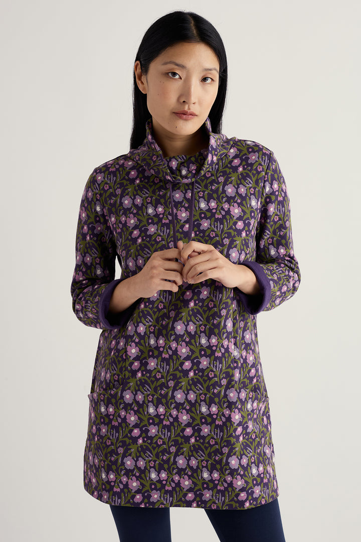 Seasalt WM37174 Blotted Anemone Dark Violet Formative Tunic