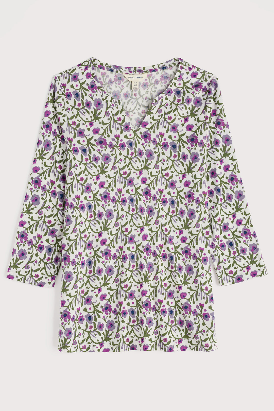 Seasalt WM38087R Blotted Anemone Chalk 3/4 Kellow Top