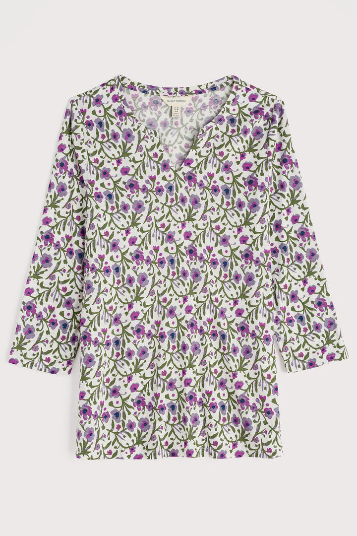 Seasalt WM38087R Blotted Anemone Chalk 3/4 Kellow Top