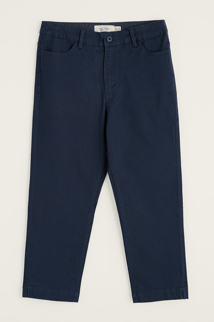 Seasalt WM38255-23059 Albert Quay Maritime Navy Crop Trousers