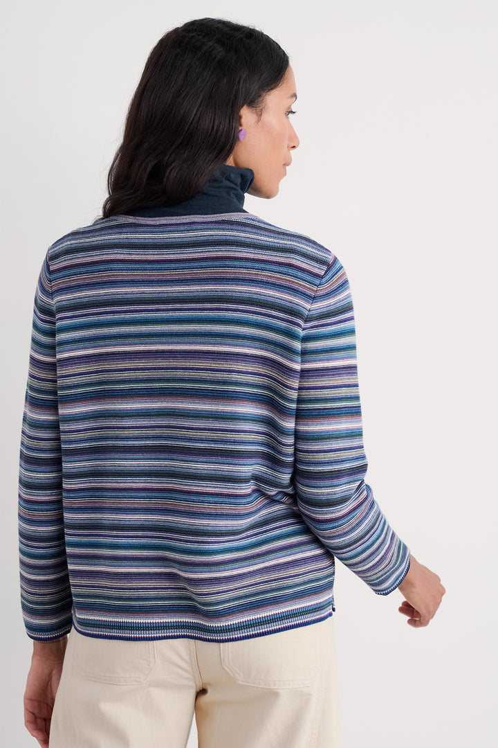 Seasalt WM38956 Makers Ripple Marks Grape Thistle Mix Jumper