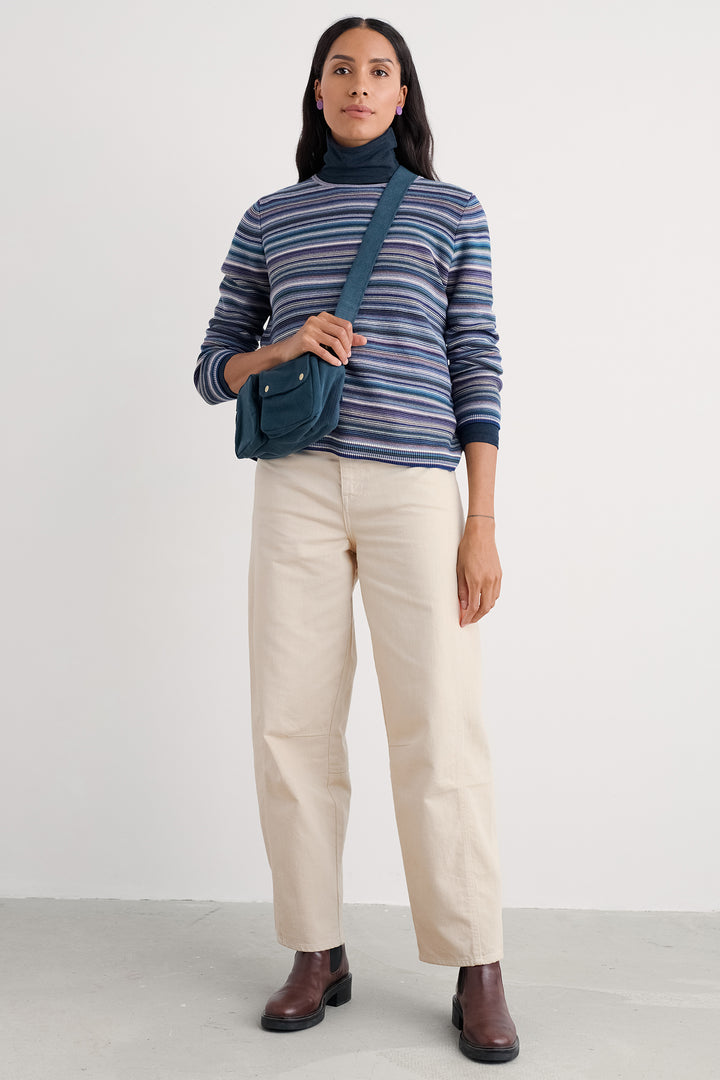 Seasalt WM38956 Makers Ripple Marks Grape Thistle Mix Jumper