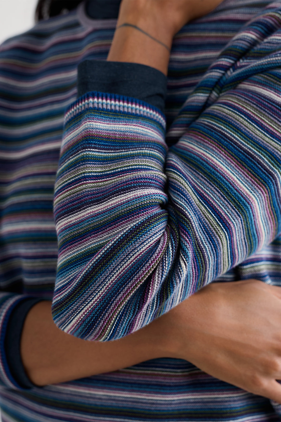 Seasalt WM38956 Makers Ripple Marks Grape Thistle Mix Jumper