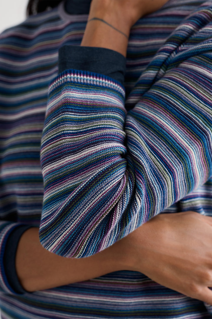 Seasalt WM38956 Makers Ripple Marks Grape Thistle Mix Jumper