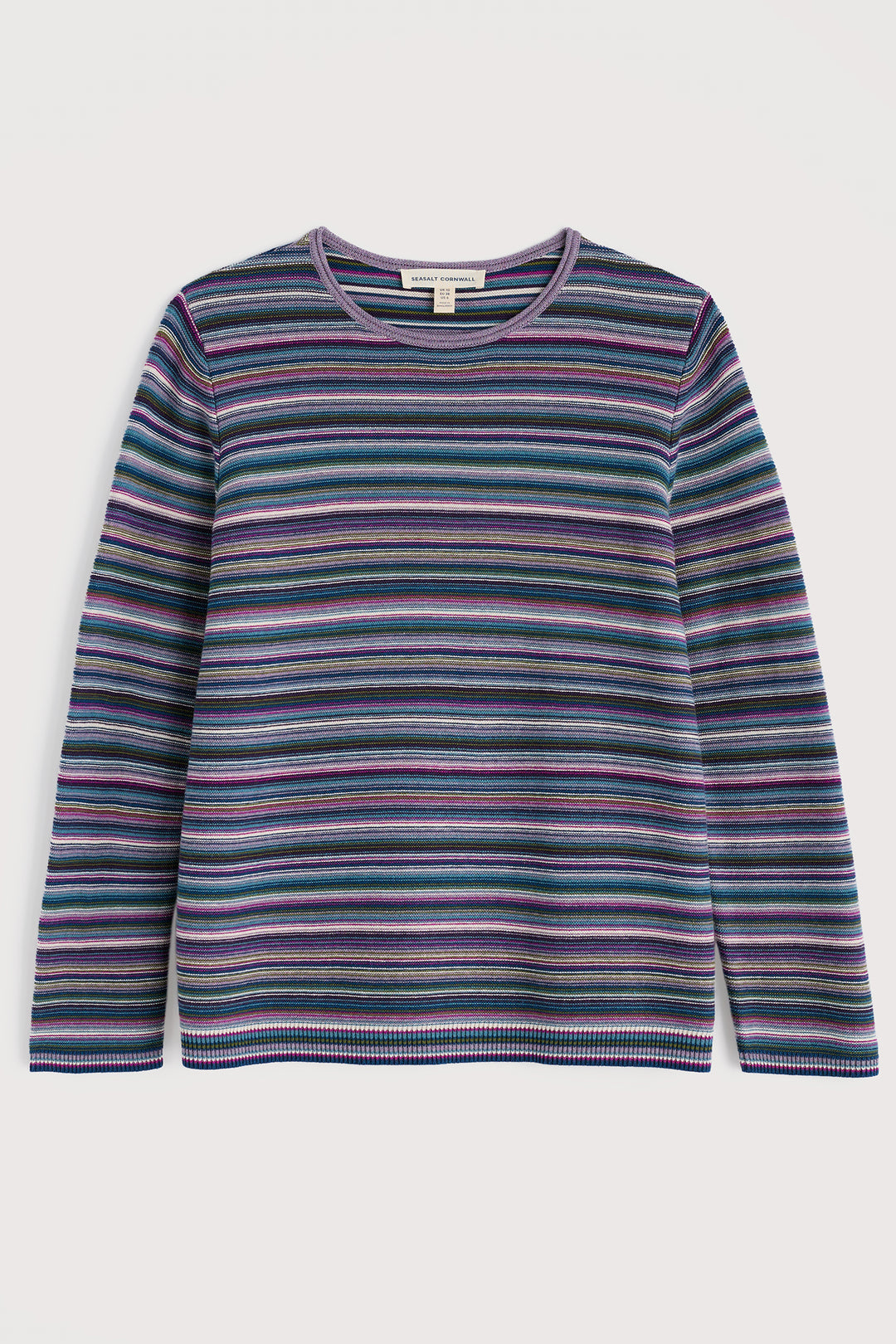 Seasalt WM38956 Makers Ripple Marks Grape Thistle Mix Jumper