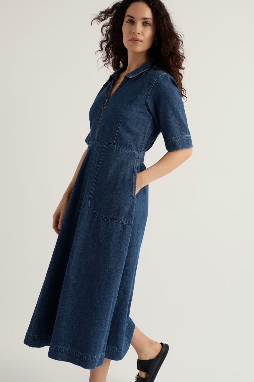 Seasalt WM39244-35883 Gwenter Mid Wash Denim Blue Dress