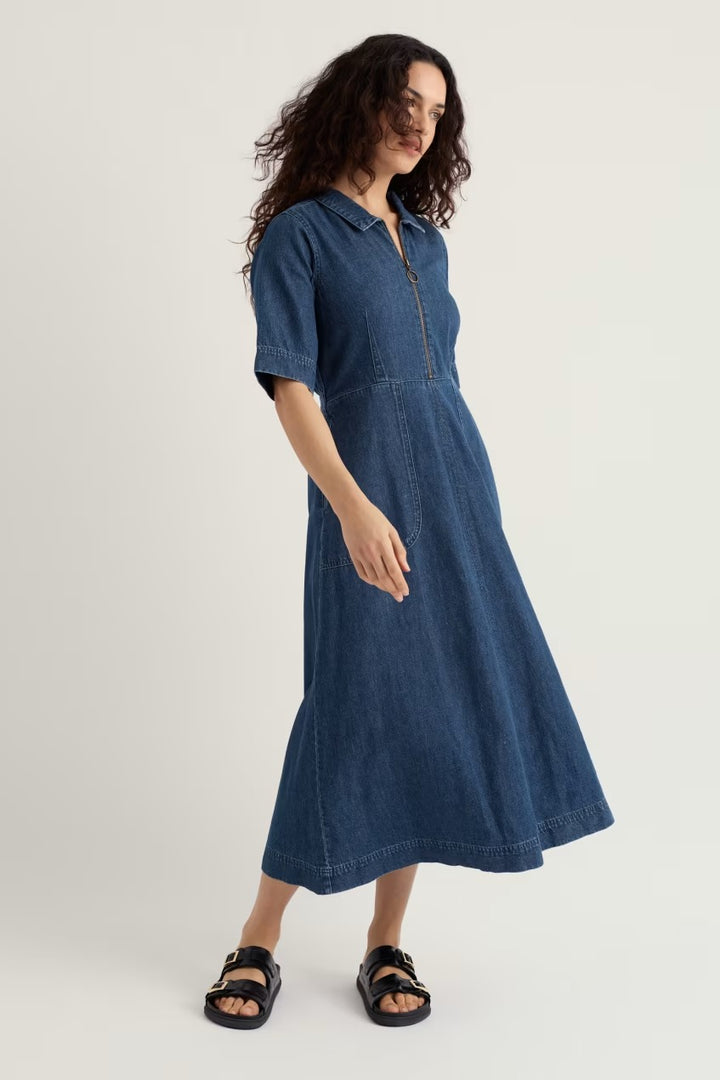 Seasalt WM39244-35883 Gwenter Mid Wash Denim Blue Dress