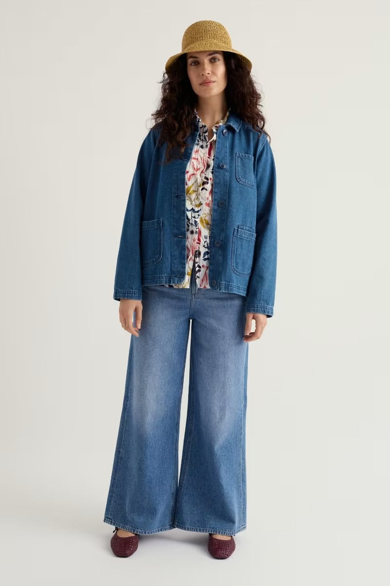Seasalt WM39282 36953 Mid Wash Blue Reading Rocks Jacket