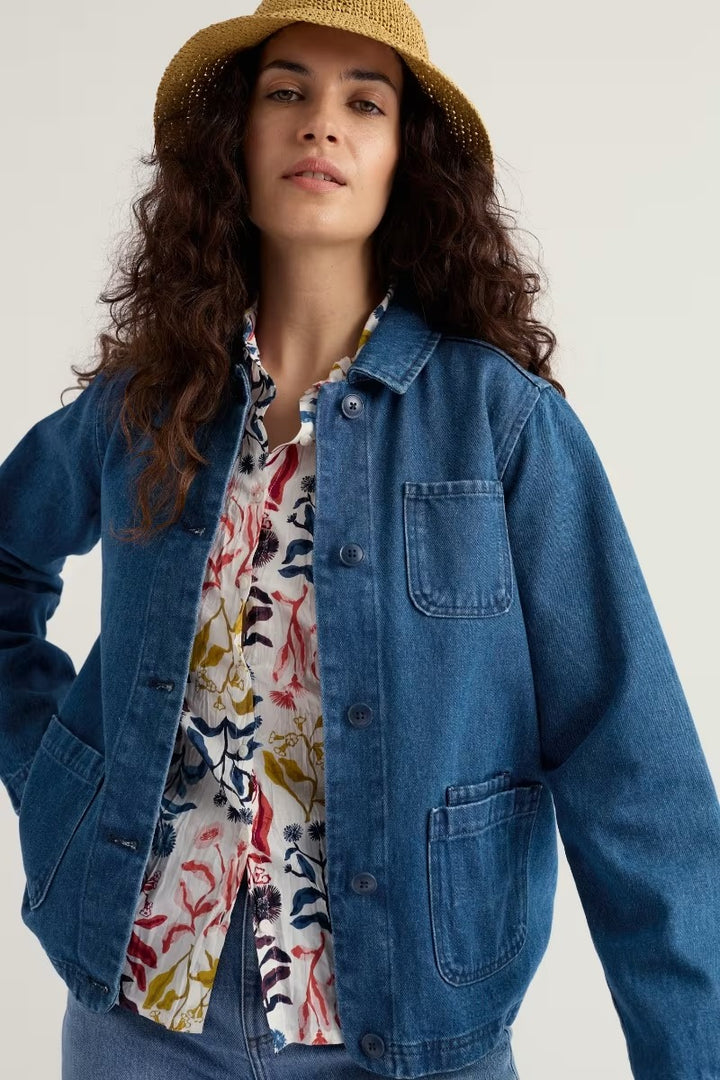 Seasalt WM39282 36953 Mid Wash Blue Reading Rocks Jacket