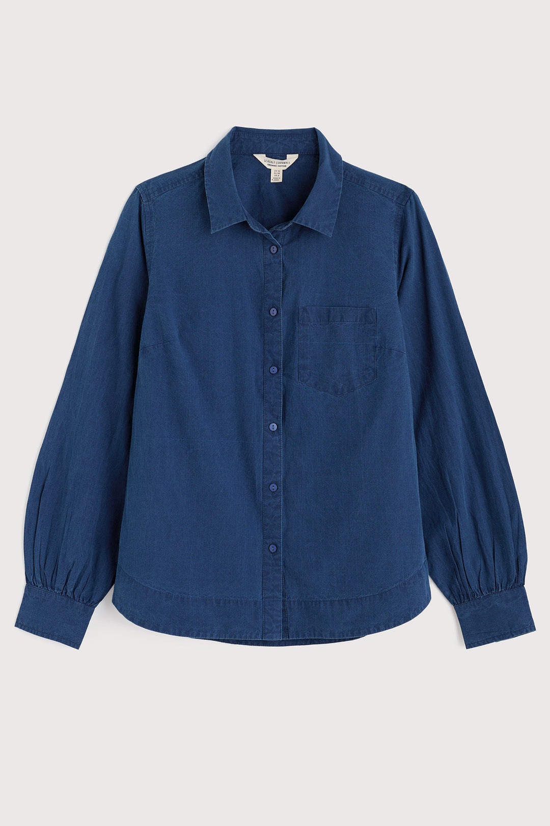 Seasalt WM39489 37378 Mid Indigo Organic Cotton Isla Shirt