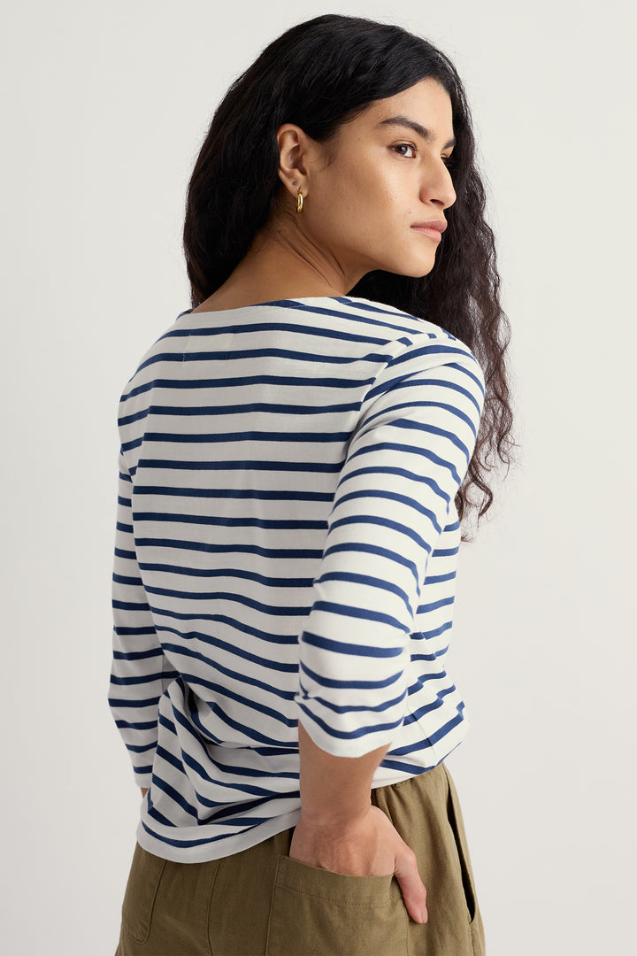 Seasalt WM39526-37950 Sailor Breton Dark Voyage Top