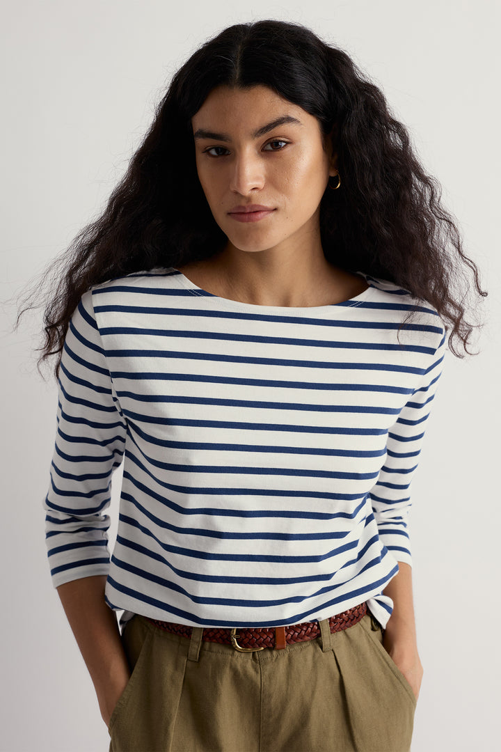 Seasalt WM39526-37950 Sailor Breton Dark Voyage Top