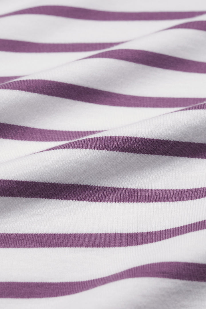 Seasalt WM39526 Breton Verbena White Lilac Sailor Top