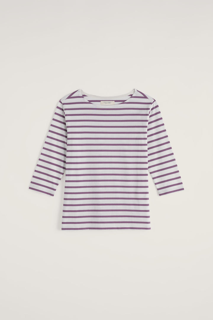 Seasalt WM39526 Breton Verbena White Lilac Sailor Top