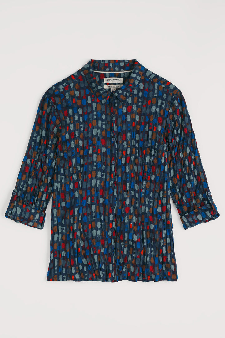 Seasalt WM39616 Larissa Dye Strokes Dark Lugger Shirt