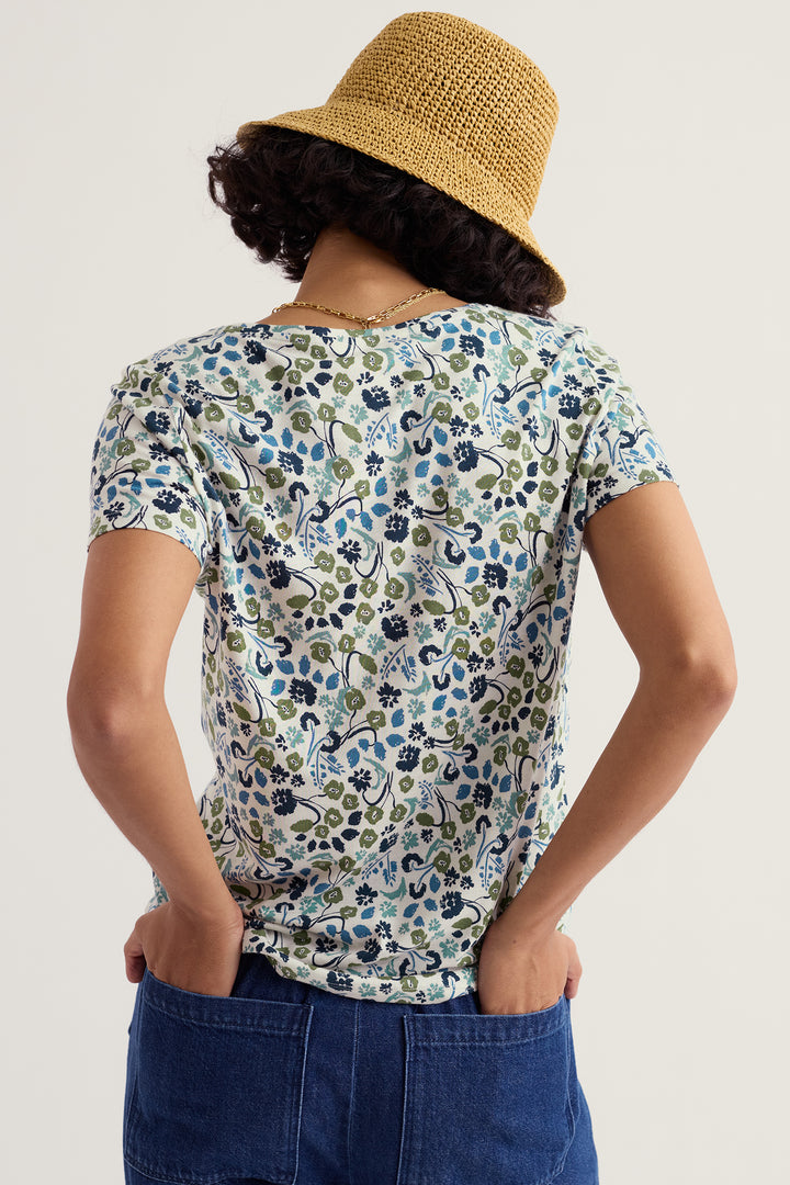 Seasalt WM39649R Appletree Beach Blooms Chalk T-Shirt