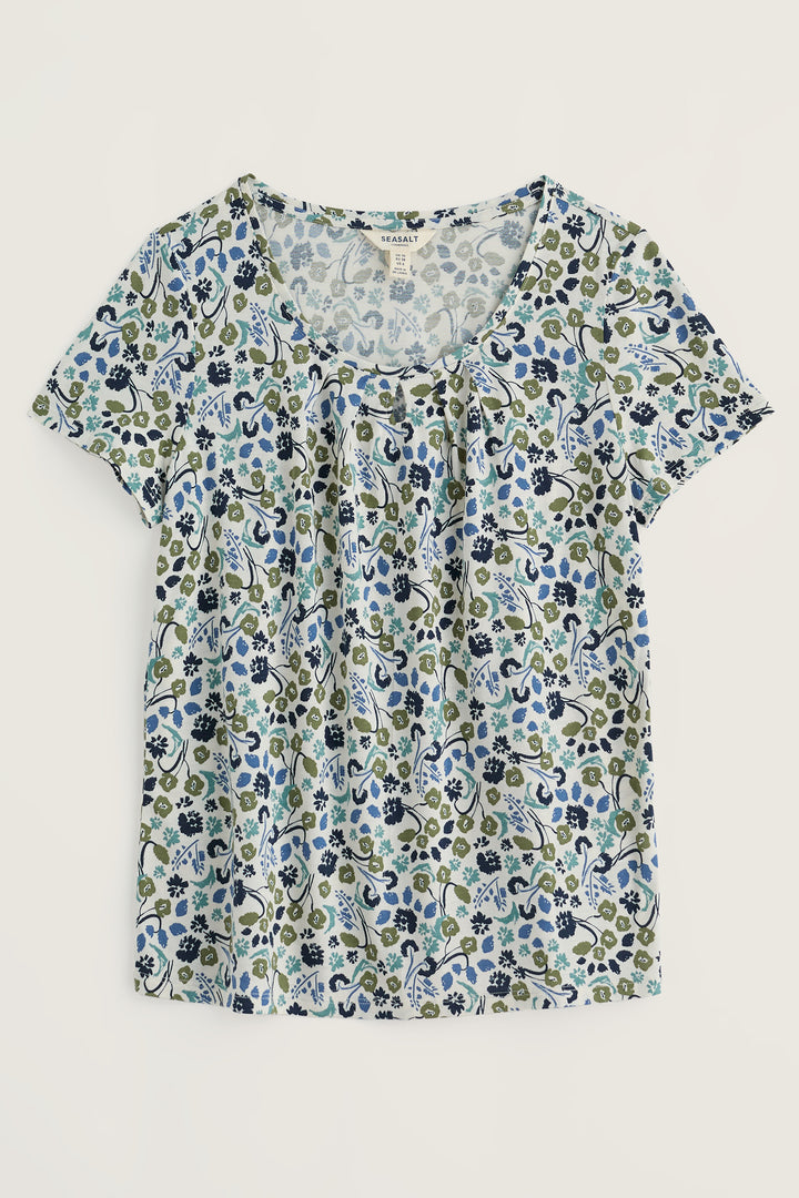 Seasalt WM39649R Appletree Beach Blooms Chalk T-Shirt