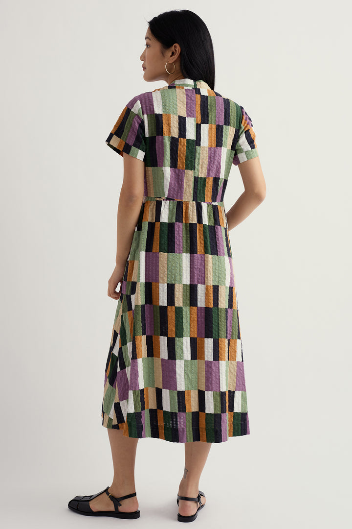 Seasalt WM39740 Fowen Field Colour Dried Basil Shirt Dress