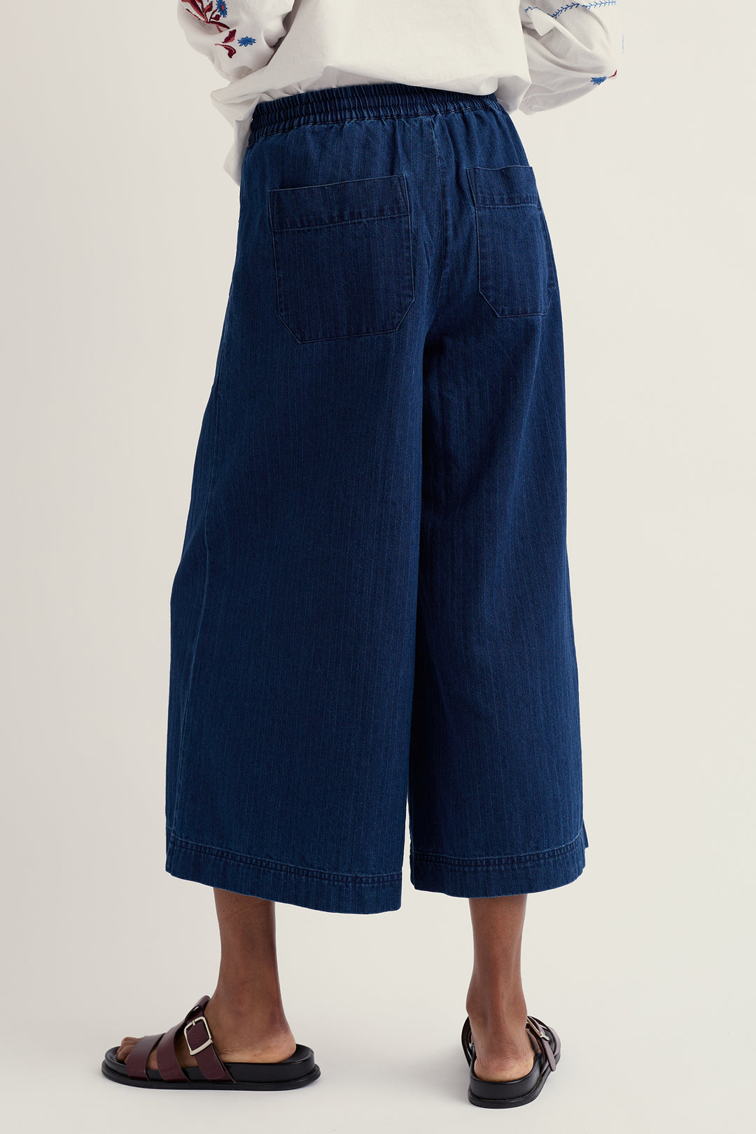 Seasalt WM39774-37682 Eskelli Mid Wash Blue Culotte Trousers
