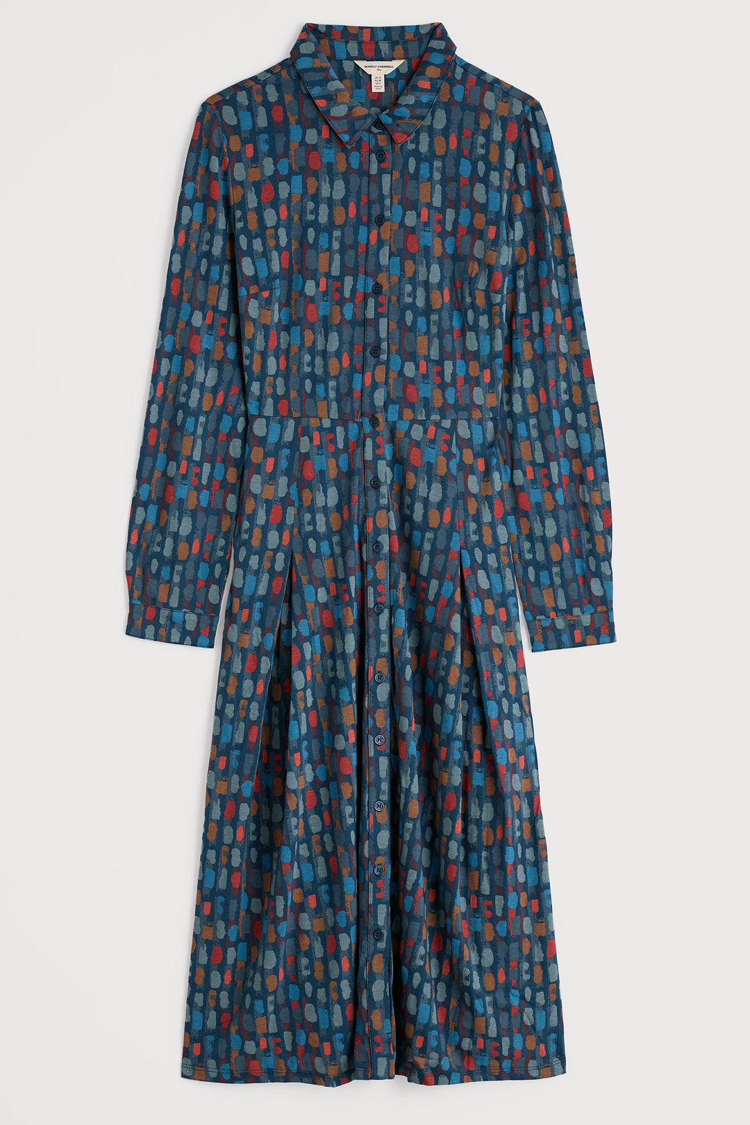 Seasalt WM4009 Coastline Blue Regular Dye Strokes Dark Lugger Dress