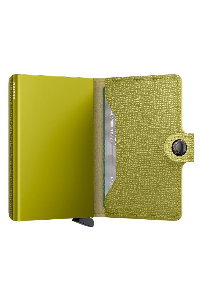 Secrid Miniwallet Crisple Lime Green, exploded view