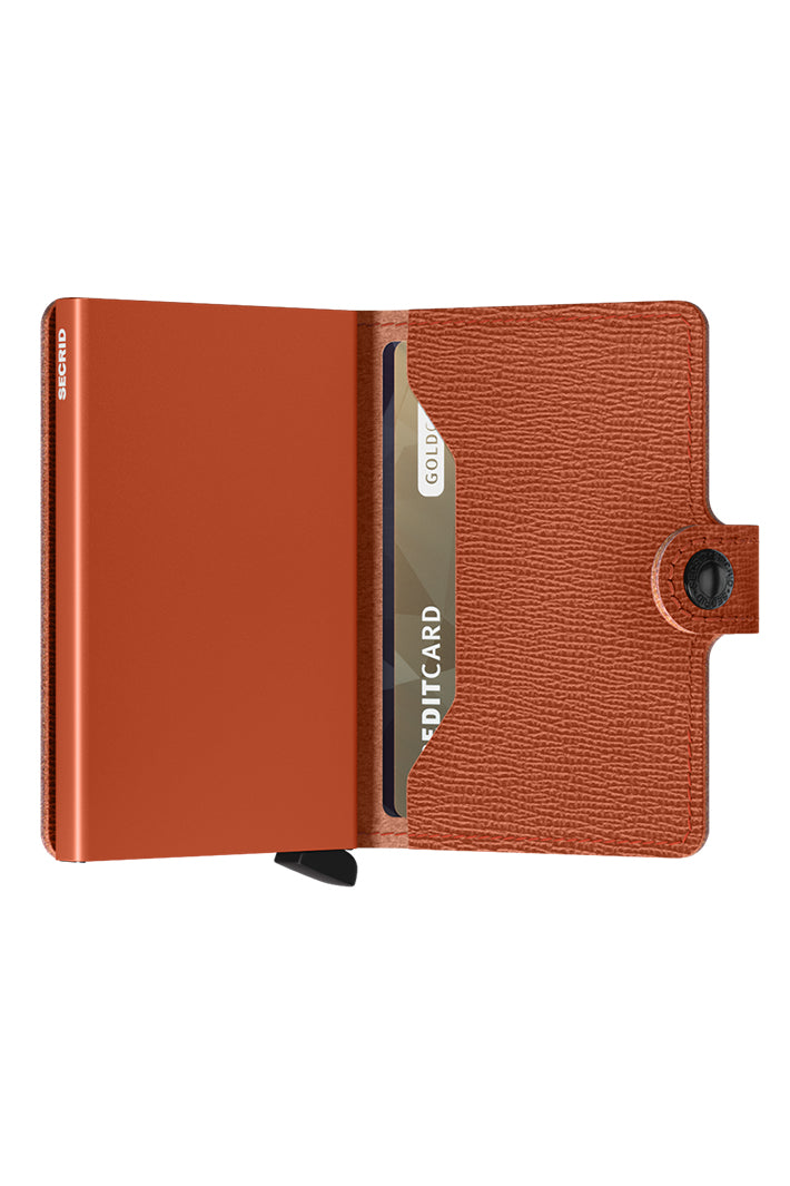 Secrid Miniwallet Crisple Pumpkin Orange, exploded view