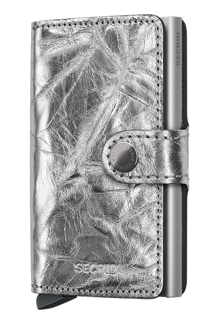 Secrid Miniwallet Crunch Silver, front view