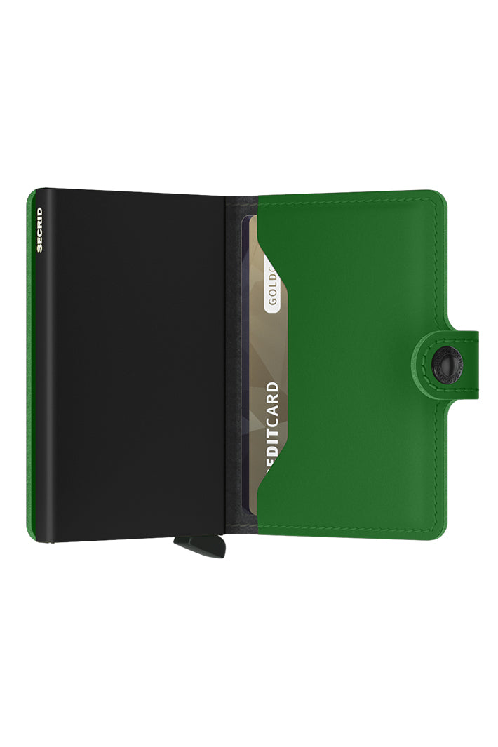 Secrid Miniwallet Matte Bright Green, exploded view
