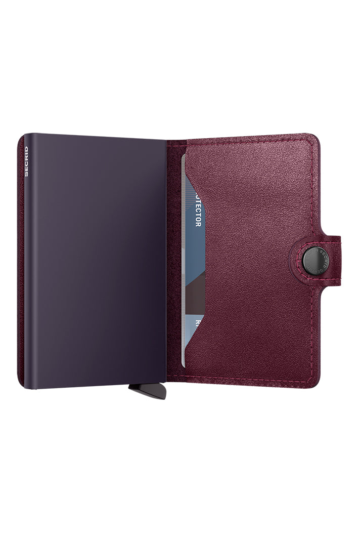 Secrid Miniwallet Original Cranberry Red, exploded view