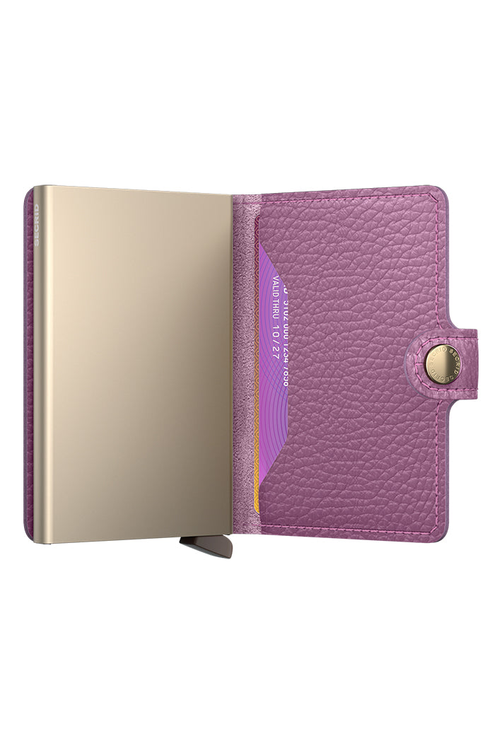 Secrid Miniwallet Pebble Orchid Purple, exploded view