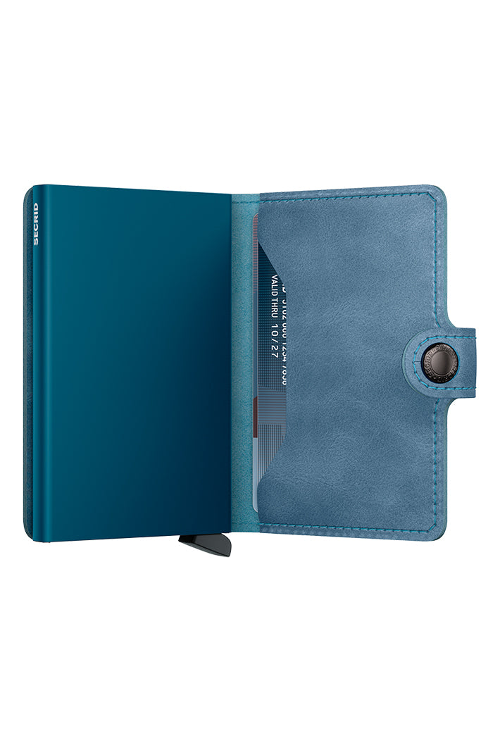 Secrid Miniwallet Vintage Teal Blue, exploded view