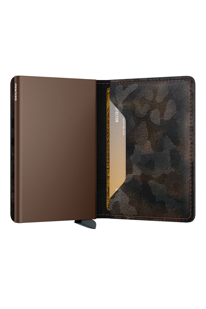 Secrid Slimwallet Jungle Brown, exploded view