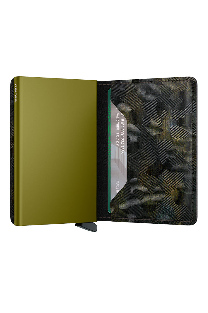 Secrid Slimwallet Jungle Moss Green, exploded view