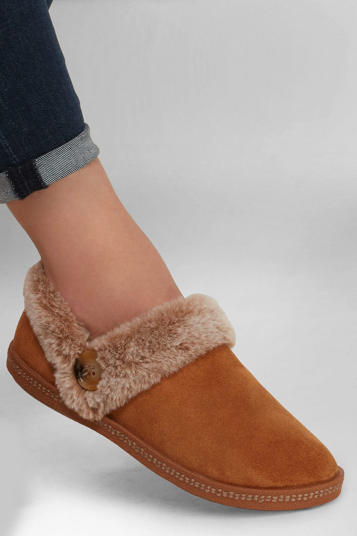 Skechers 167219 Chestnut Brown Cozy Campfire Fresh Toast Slipper - Shirley Allum Boutique