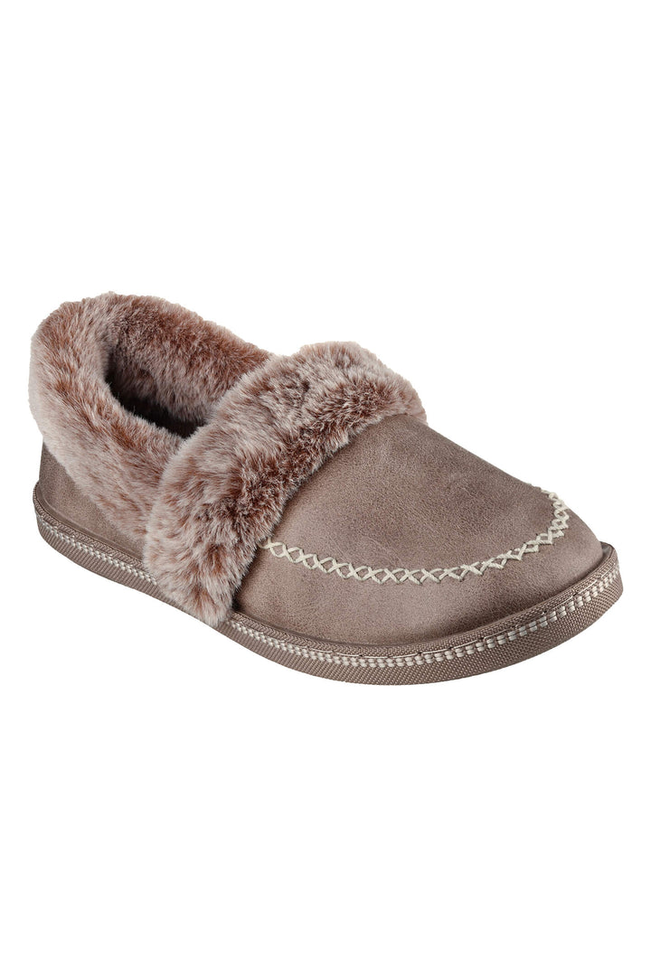 Skechers 167622 Taupe Cozy Campfire Let's Toast Slippers - Shirley Allum Boutique